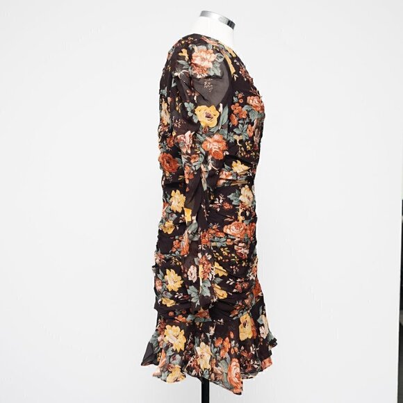 Veronica Beard Hedera Silk Floral Mini Dress - Picture 4 of 13